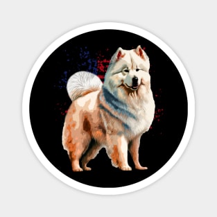 Frosty Fluffiness Samoyed Chronicles, Tee Triumph for Dog Lovers Magnet